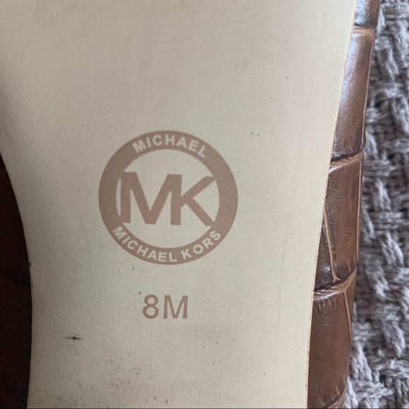 Michael Kors Crocodile Embossed Leather Mules - Picture 2 of 9